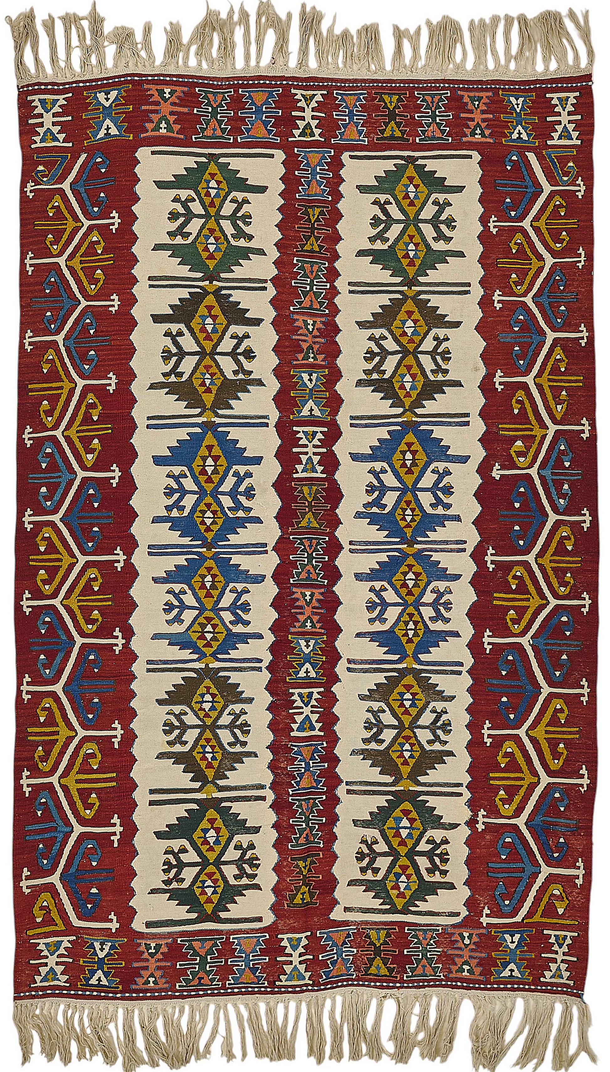 4x7 Handwoven Turkish Wool Kilim Rug - 50361