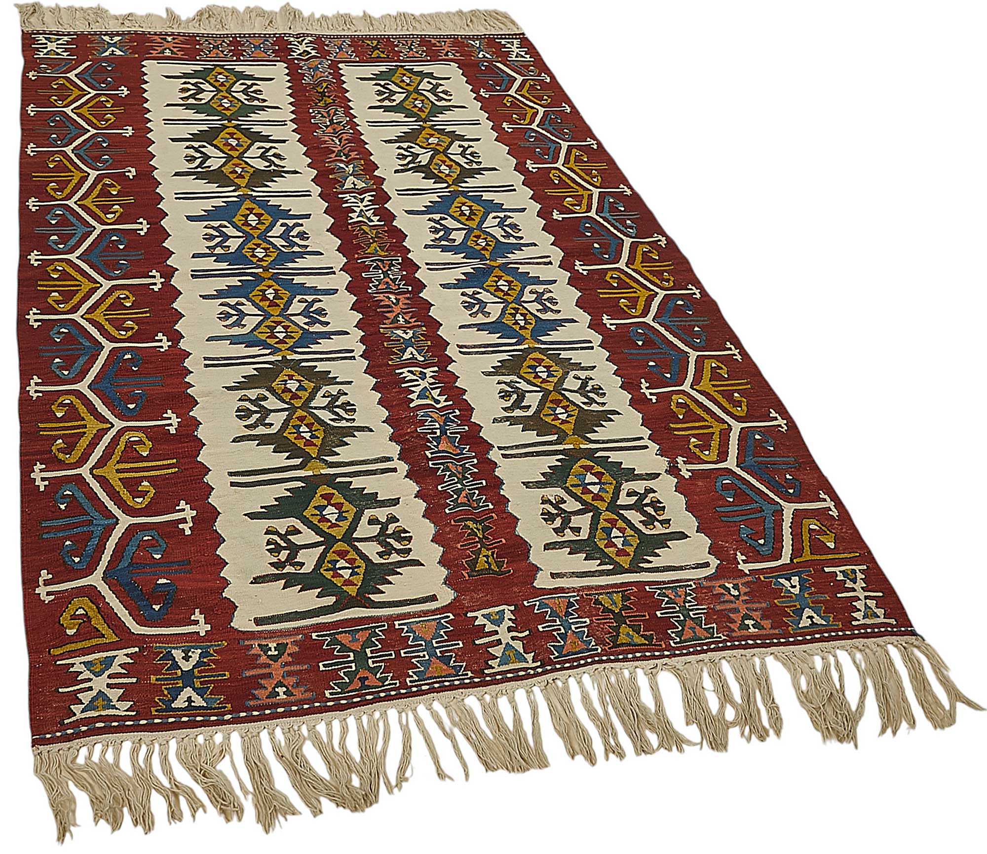 4x7 Handwoven Turkish Wool Kilim Rug - 50361
