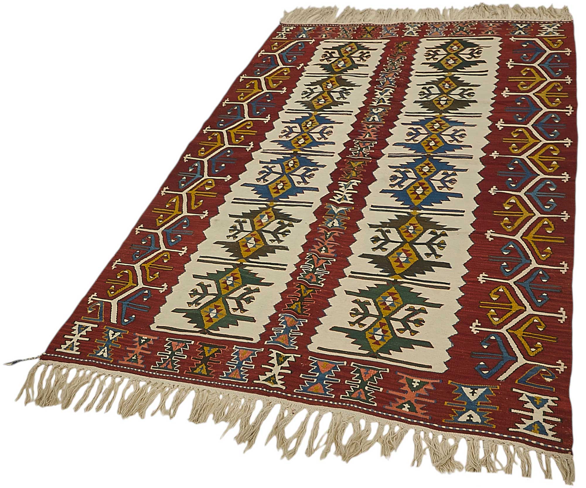 4x7 Handwoven Turkish Wool Kilim Rug - 50361