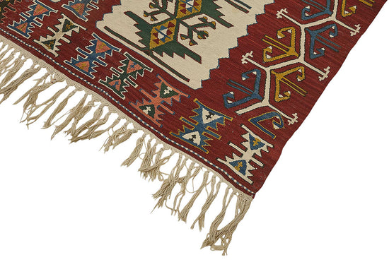 4x7 Handwoven Turkish Wool Kilim Rug - 50361