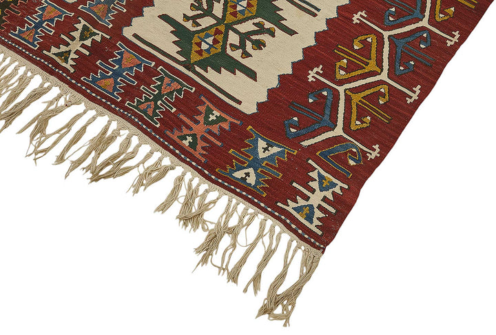 4x7 Handwoven Turkish Wool Kilim Rug - 50361