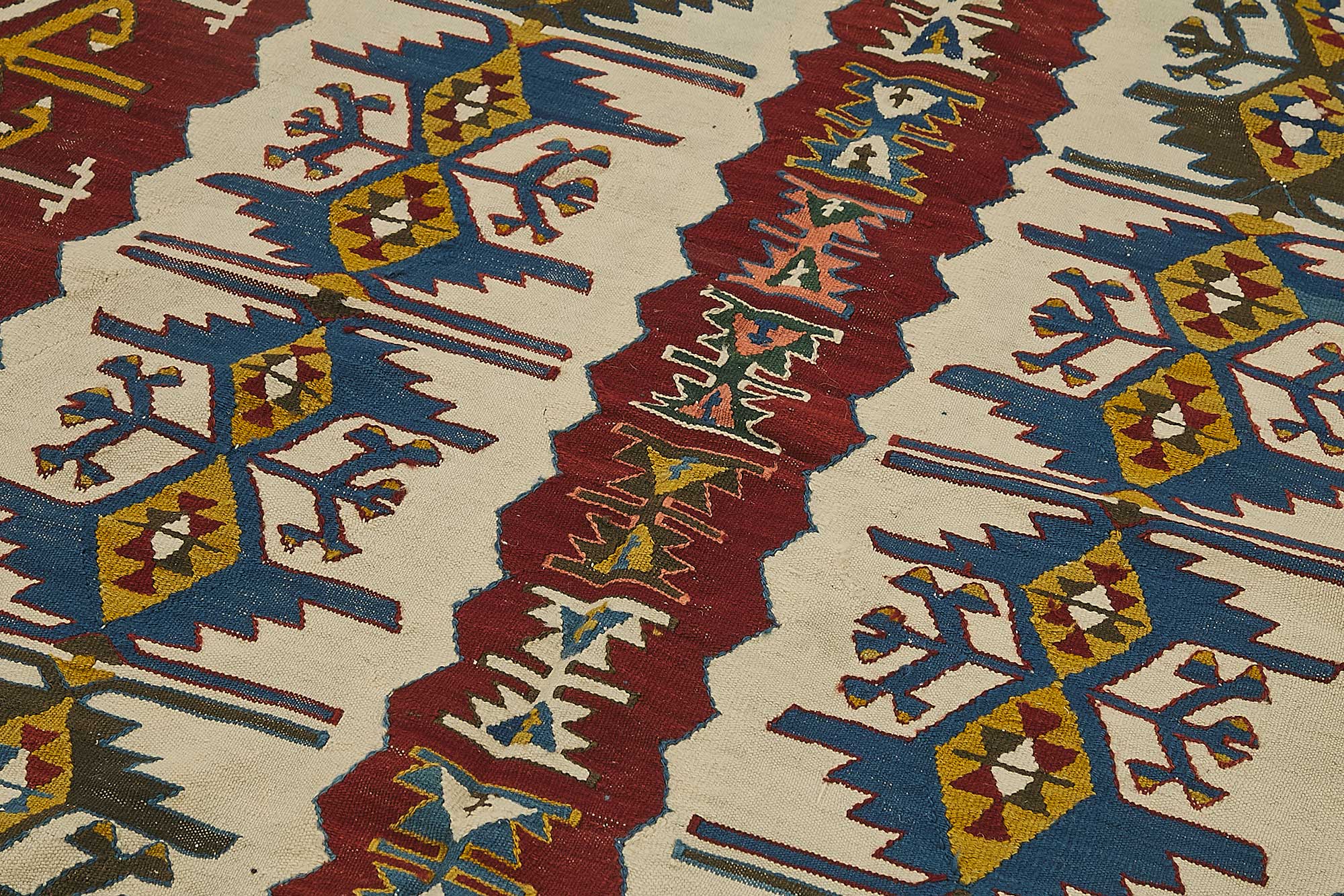 4x7 Handwoven Turkish Wool Kilim Rug - 50361