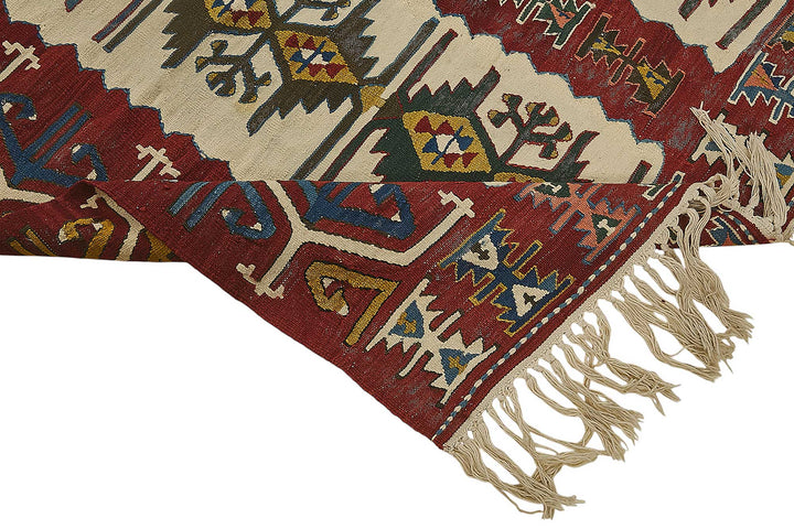 4x7 Handwoven Turkish Wool Kilim Rug - 50361