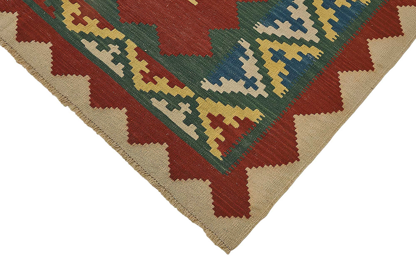 5x6 Handwoven Turkish Wool Kilim Rug - 50362
