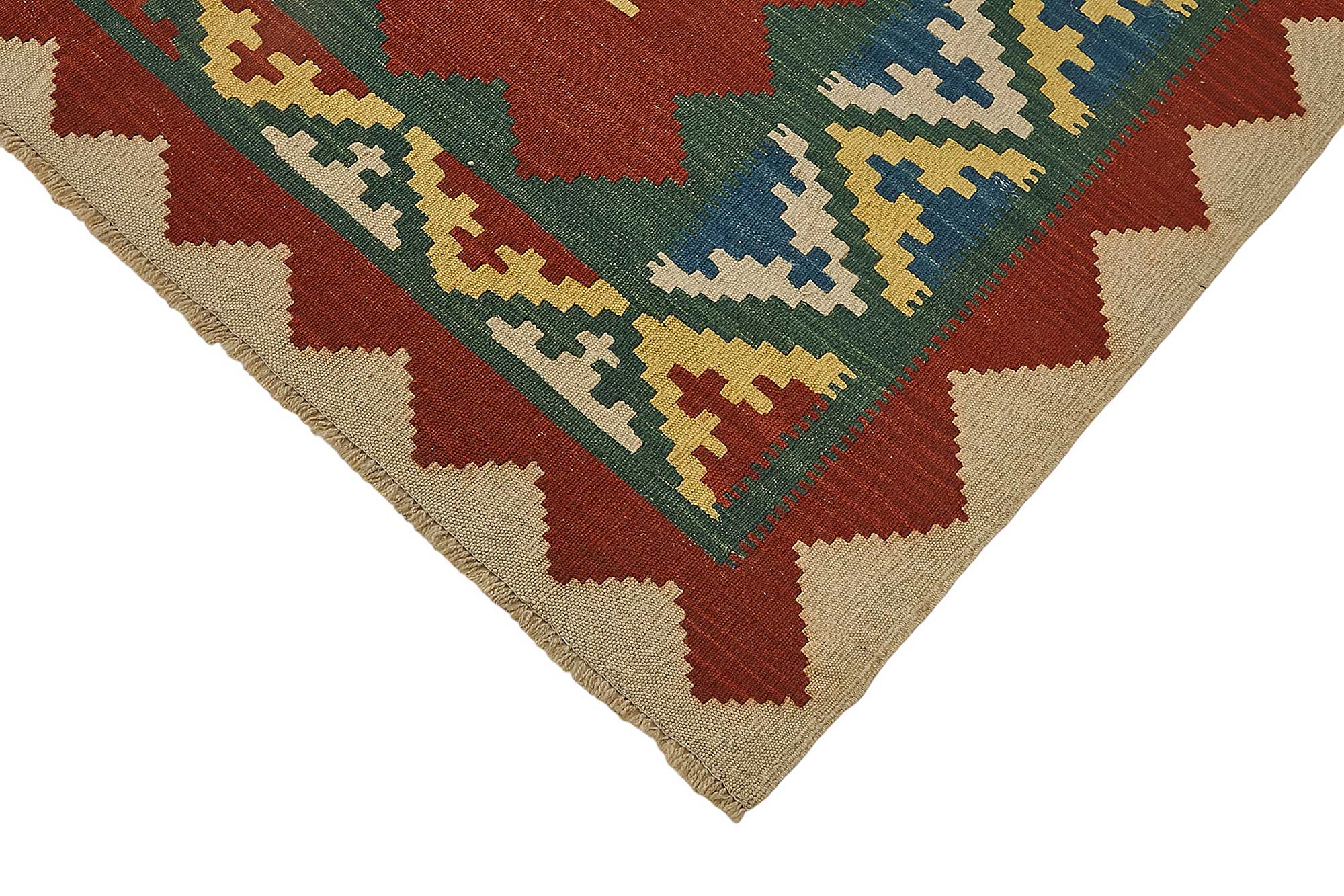 5x6 Handwoven Turkish Wool Kilim Rug - 50362