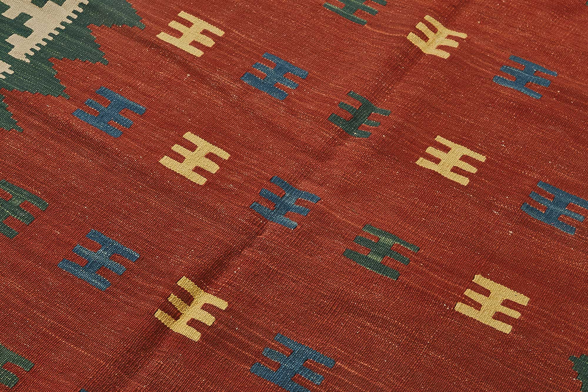 5x6 Handwoven Turkish Wool Kilim Rug - 50362