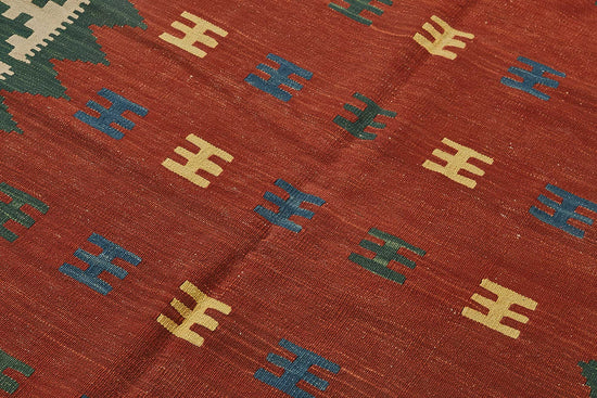 5x6 Handwoven Turkish Wool Kilim Rug - 50362