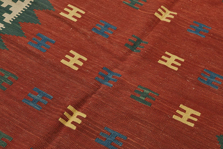 5x6 Handwoven Turkish Wool Kilim Rug - 50362