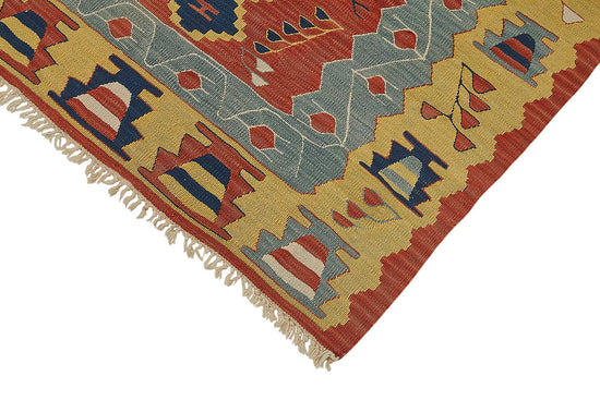 4x6 Handwoven Turkish Wool Kilim Rug - 50364