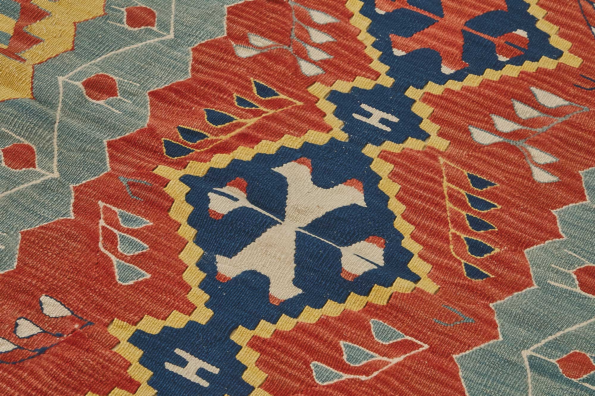 4x6 Handwoven Turkish Wool Kilim Rug - 50364