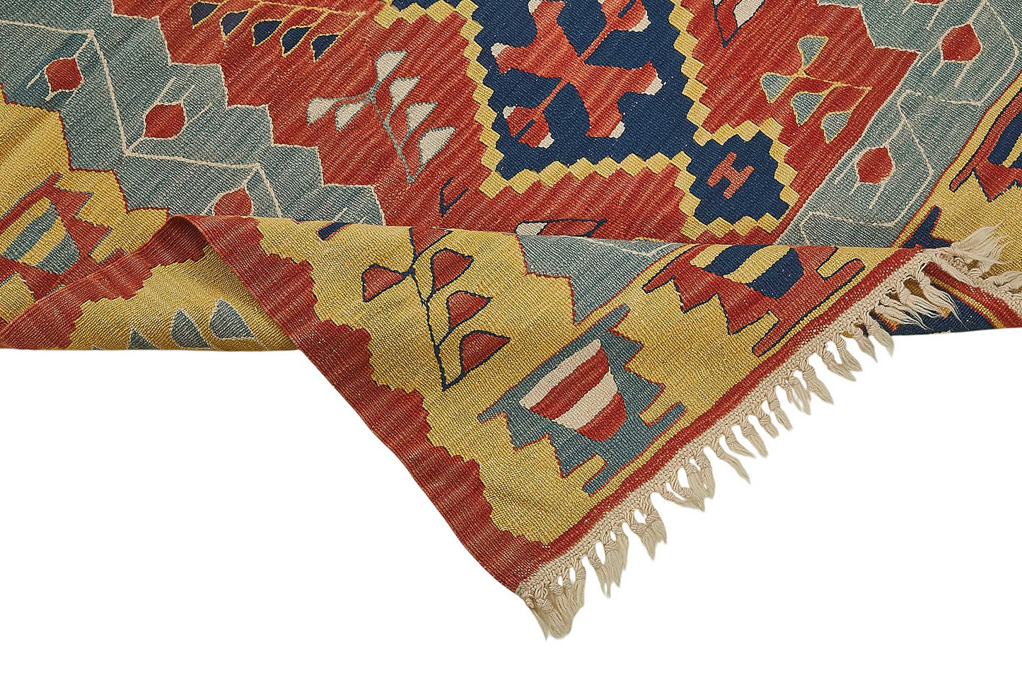 4x6 Handwoven Turkish Wool Kilim Rug - 50364