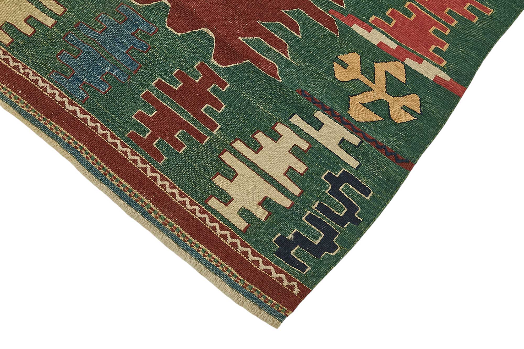4x6 Handwoven Turkish Wool Kilim Rug - 50366