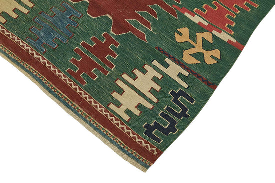 4x6 Handwoven Turkish Wool Kilim Rug - 50366