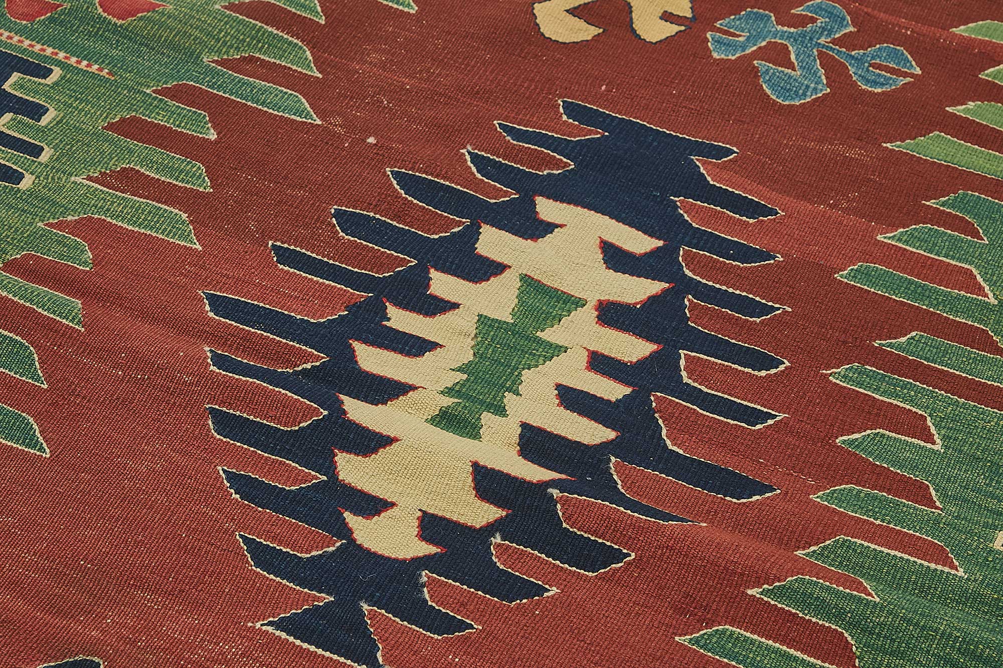 4x6 Handwoven Turkish Wool Kilim Rug - 50366