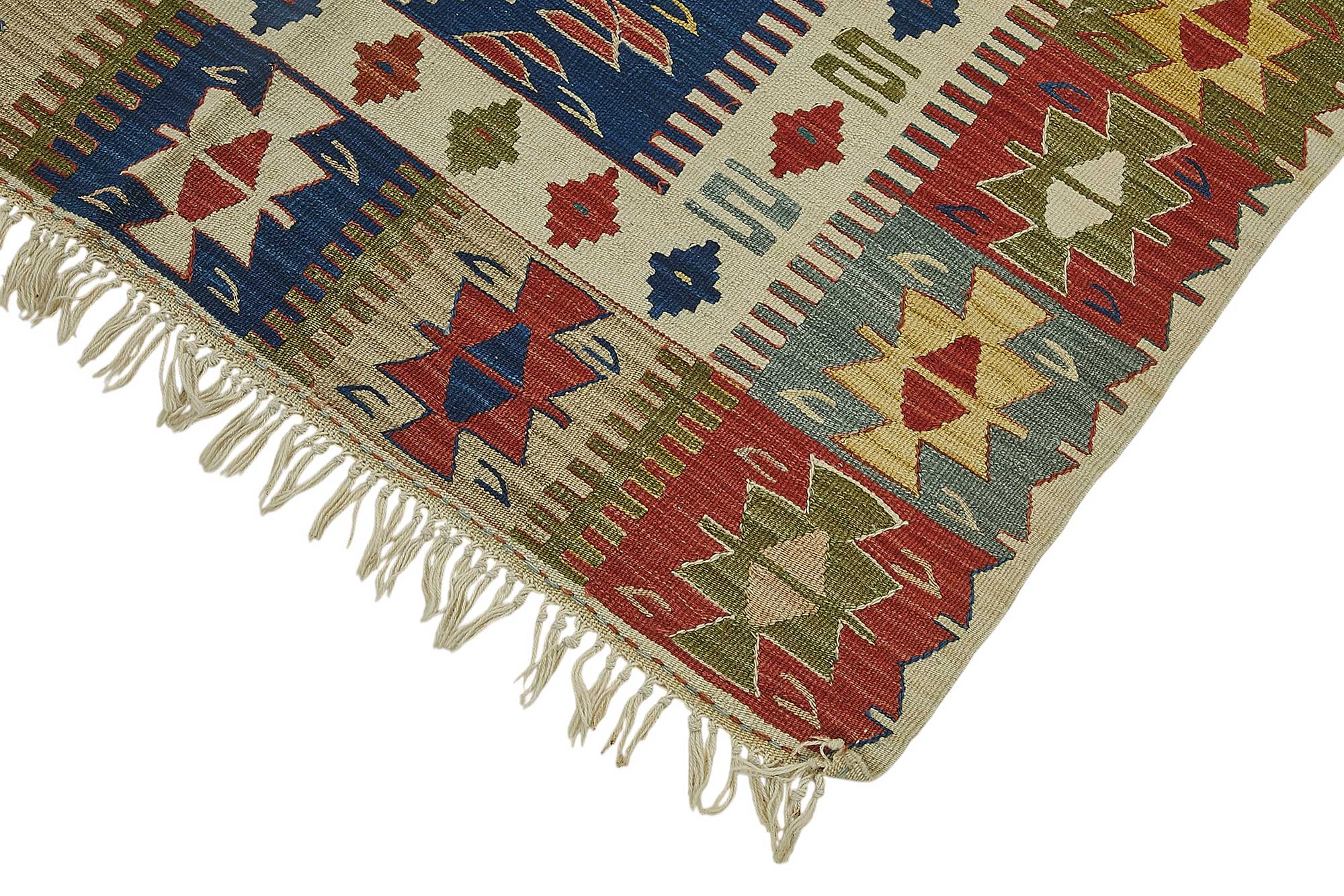 4x5 Handwoven Turkish Wool Kilim Rug - 50367