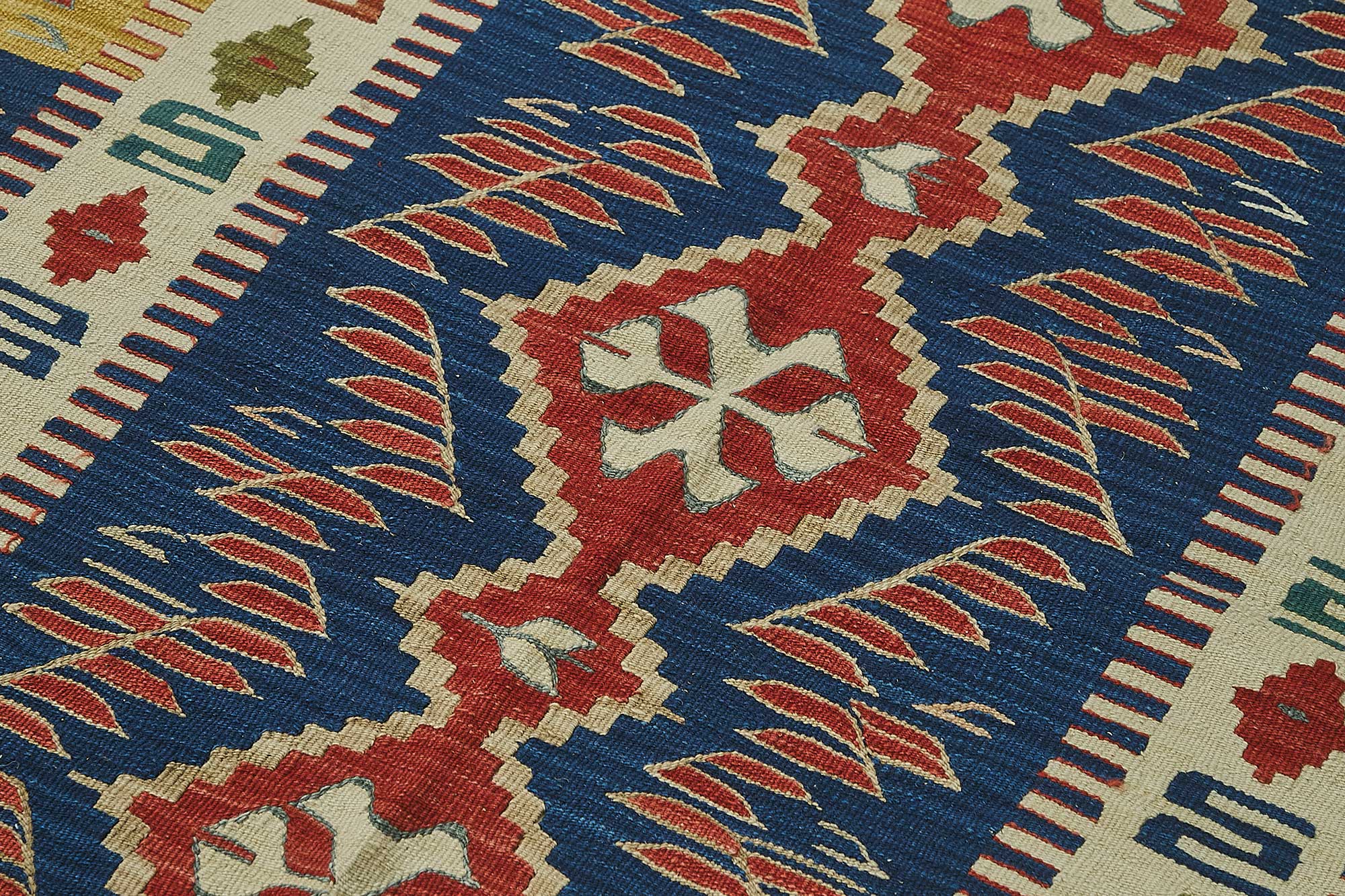 4x5 Handwoven Turkish Wool Kilim Rug - 50367