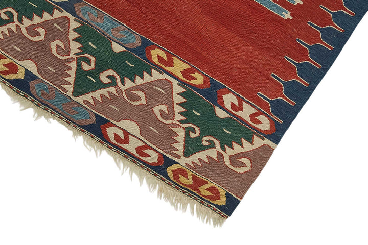 4x6 Handwoven Turkish Wool Kilim Rug - 50368