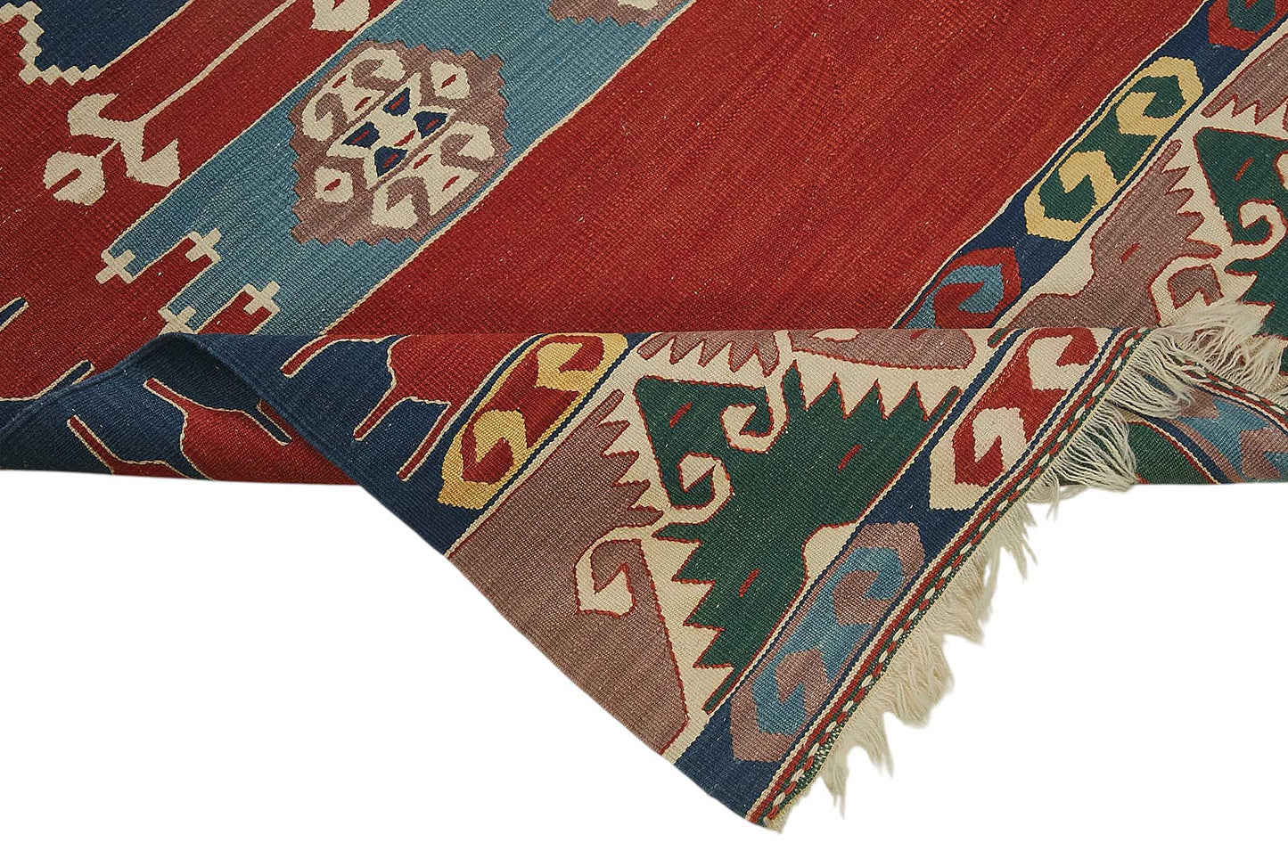 4x6 Handwoven Turkish Wool Kilim Rug - 50368