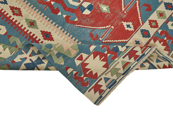 4x5 Handwoven Turkish Wool Kilim Rug - 50369