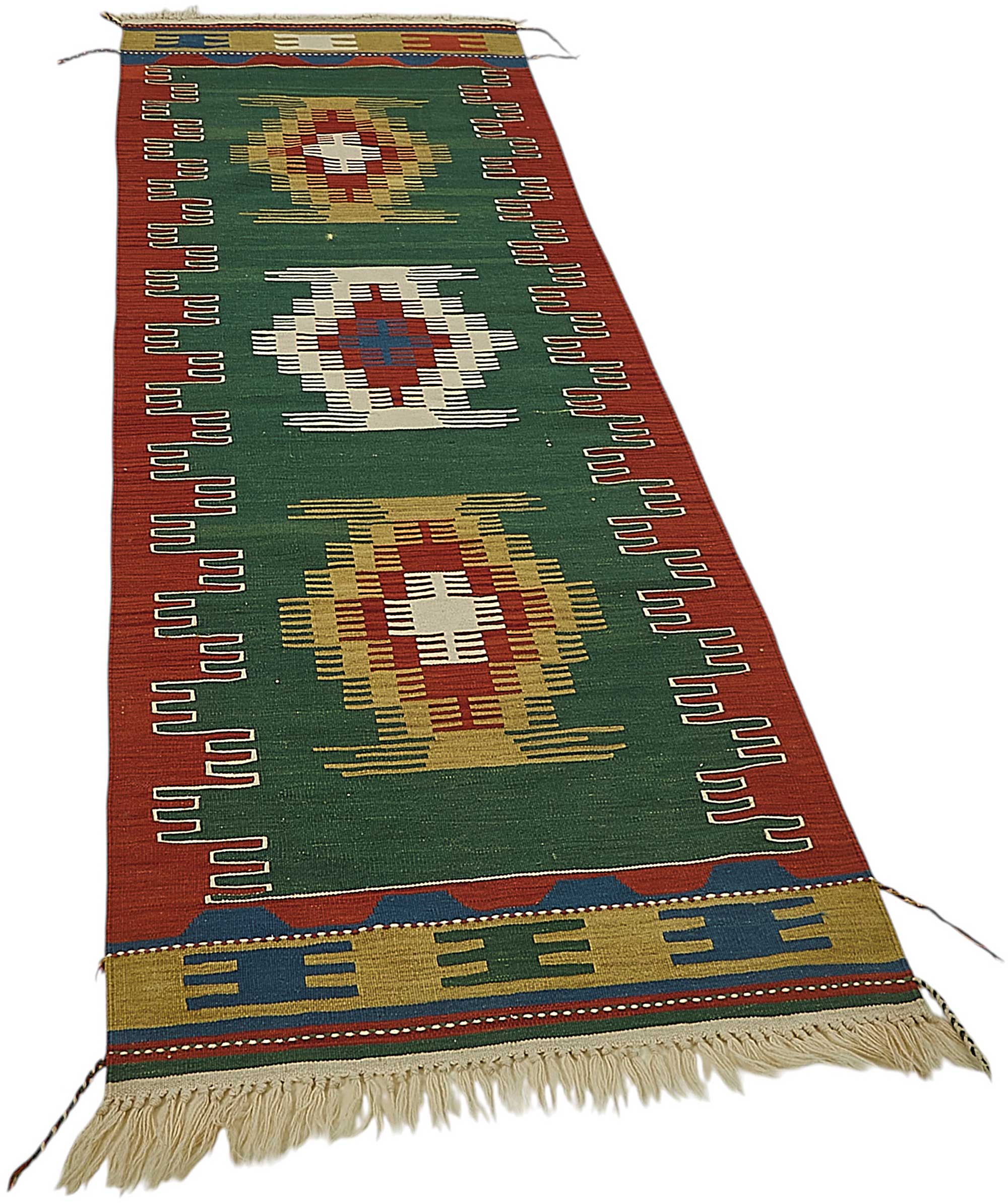 3x8 Handwoven Turkish Wool Kilim Rug - 50371