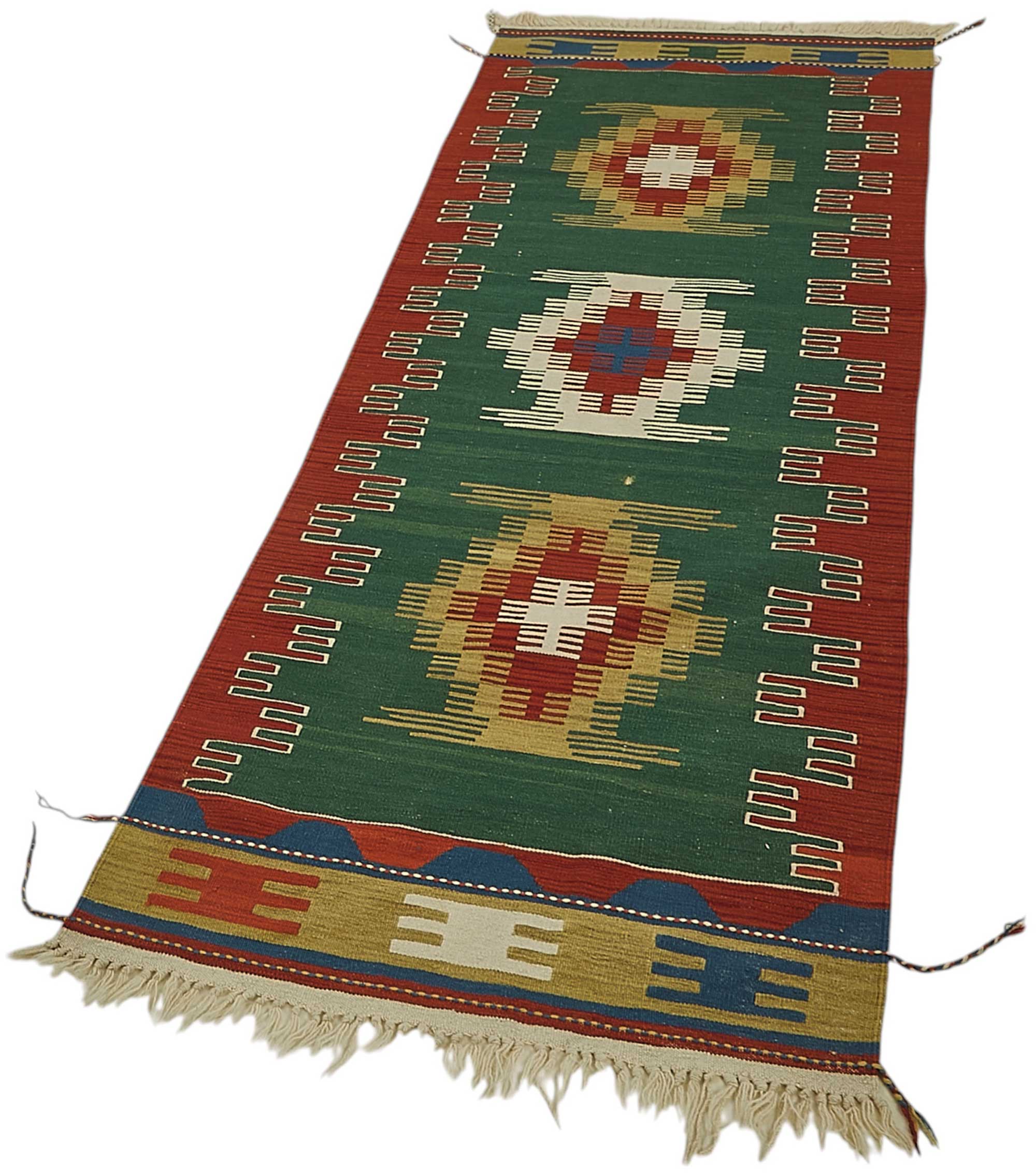 3x8 Handwoven Turkish Wool Kilim Rug - 50371