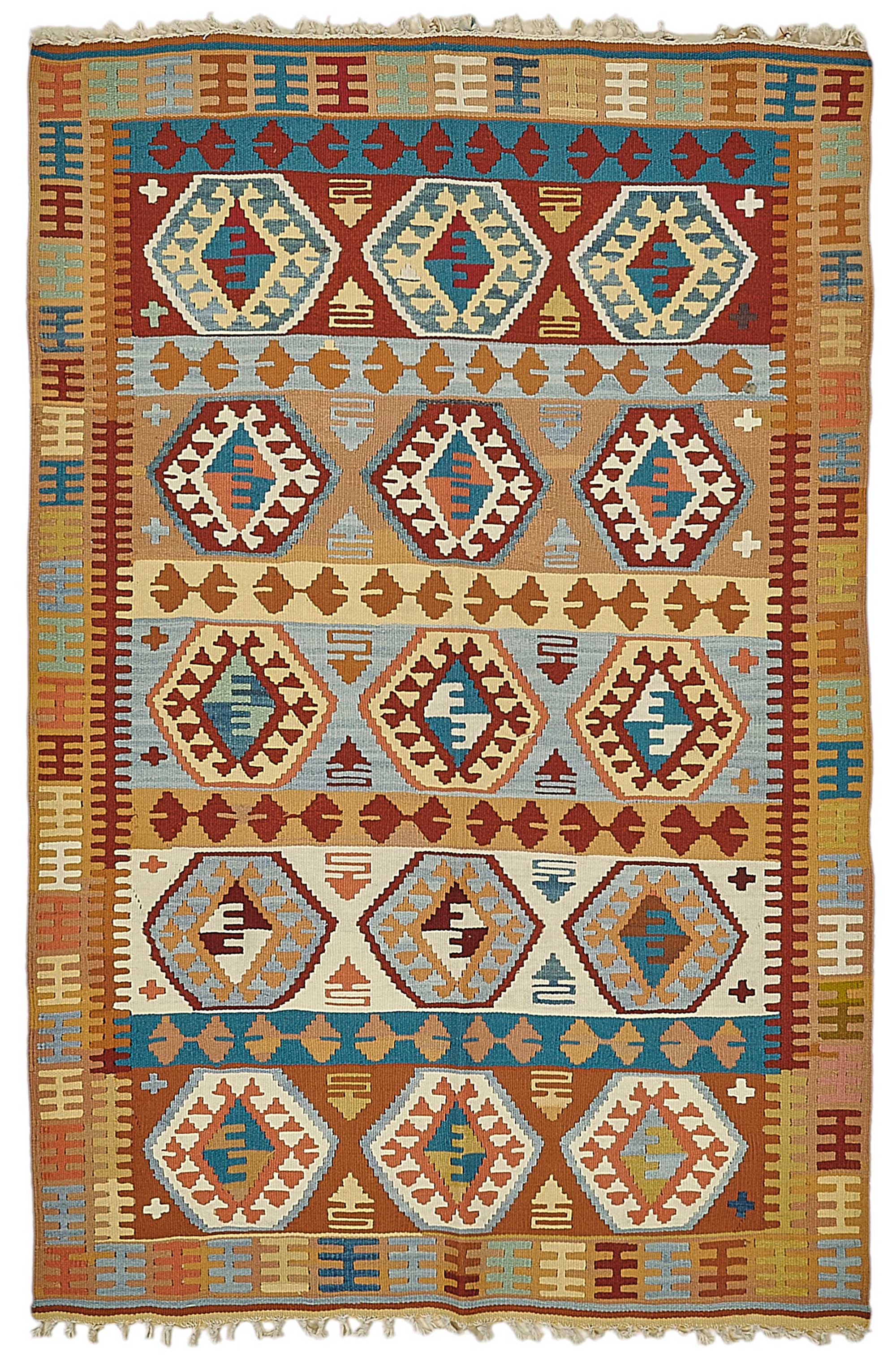 3x5 Handwoven Turkish Wool Kilim Rug - 50375