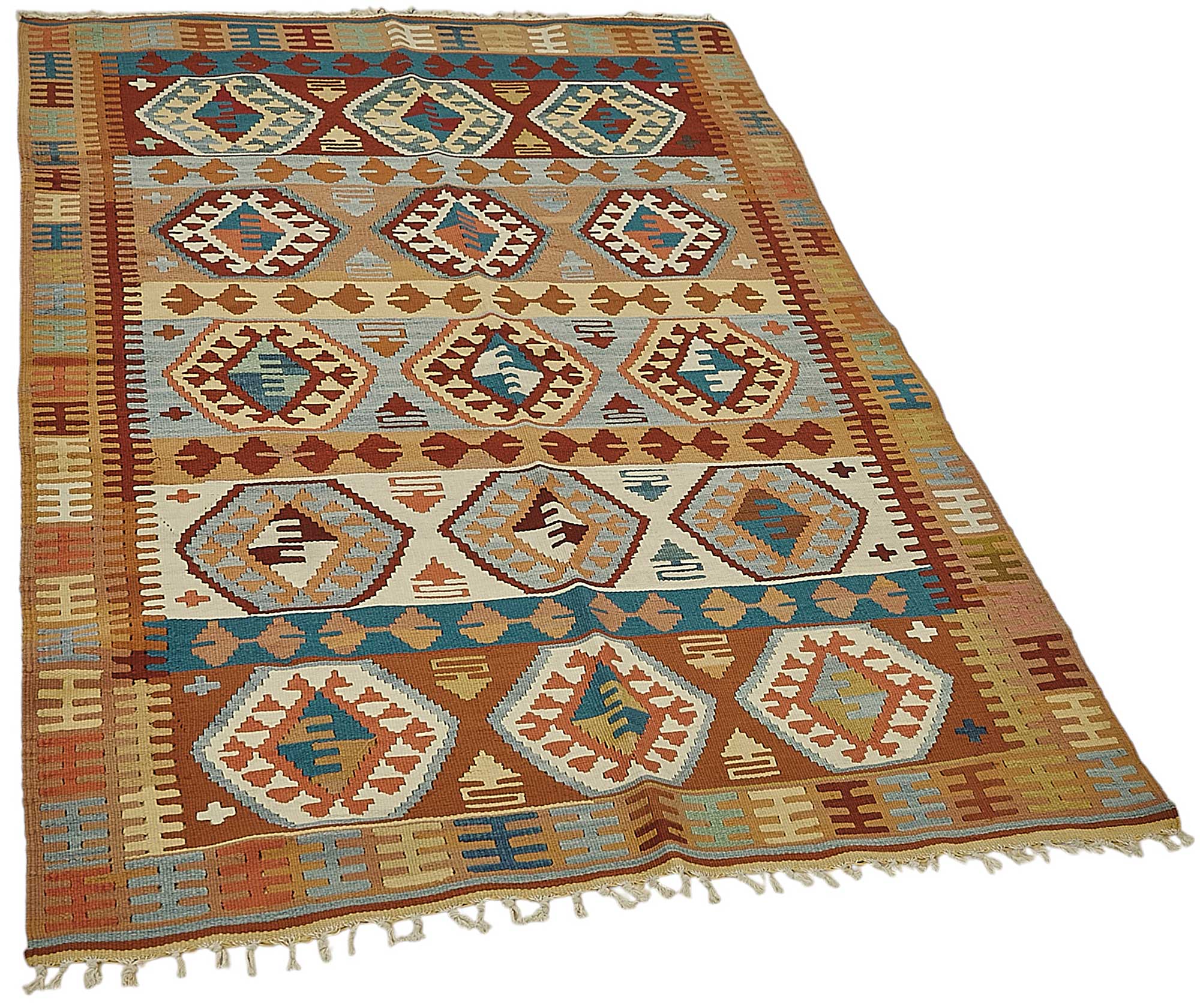 3x5 Handwoven Turkish Wool Kilim Rug - 50375