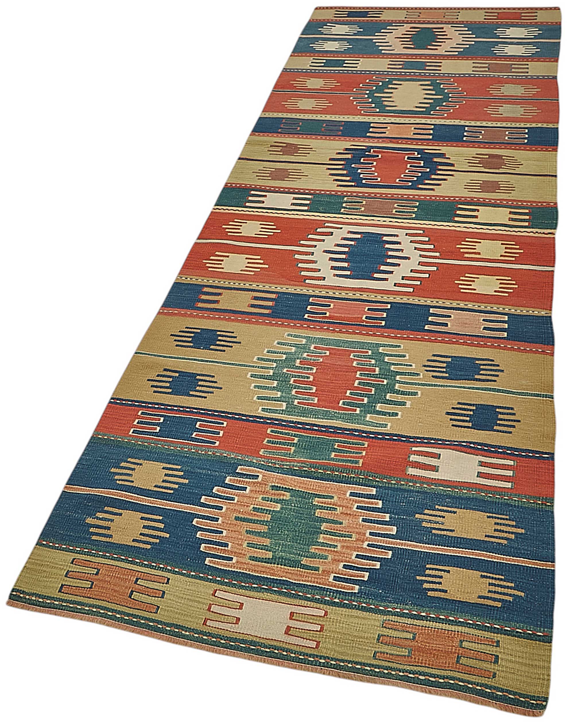 3x10 Handwoven Turkish Wool Kilim Rug - 50376