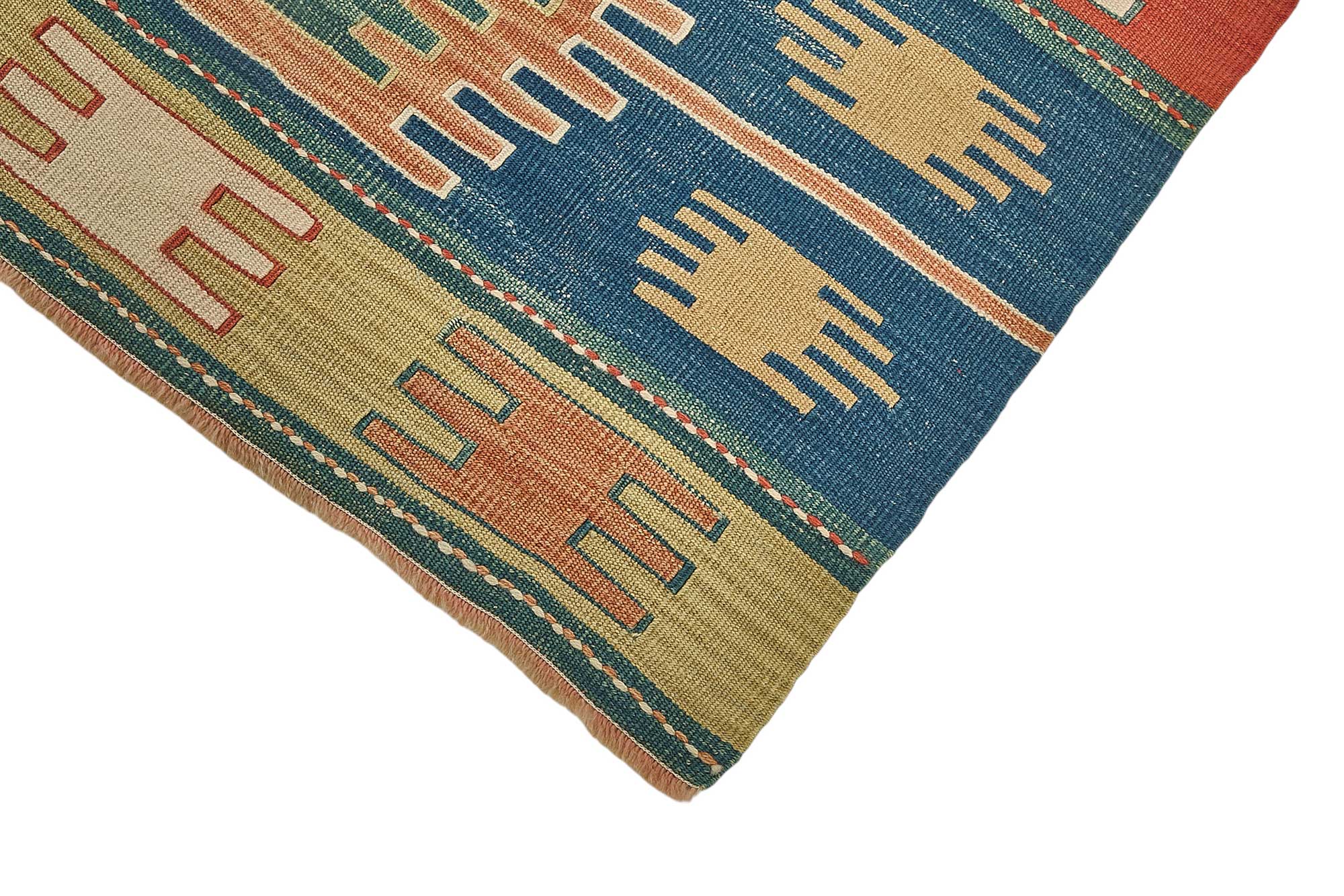 3x10 Handwoven Turkish Wool Kilim Rug - 50376