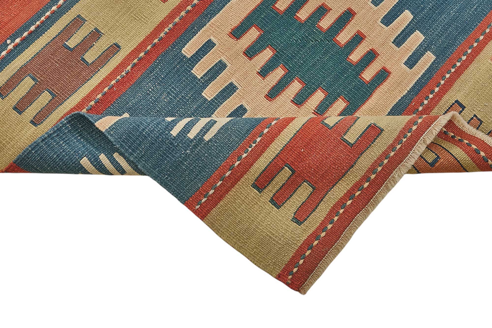 3x10 Handwoven Turkish Wool Kilim Rug - 50376