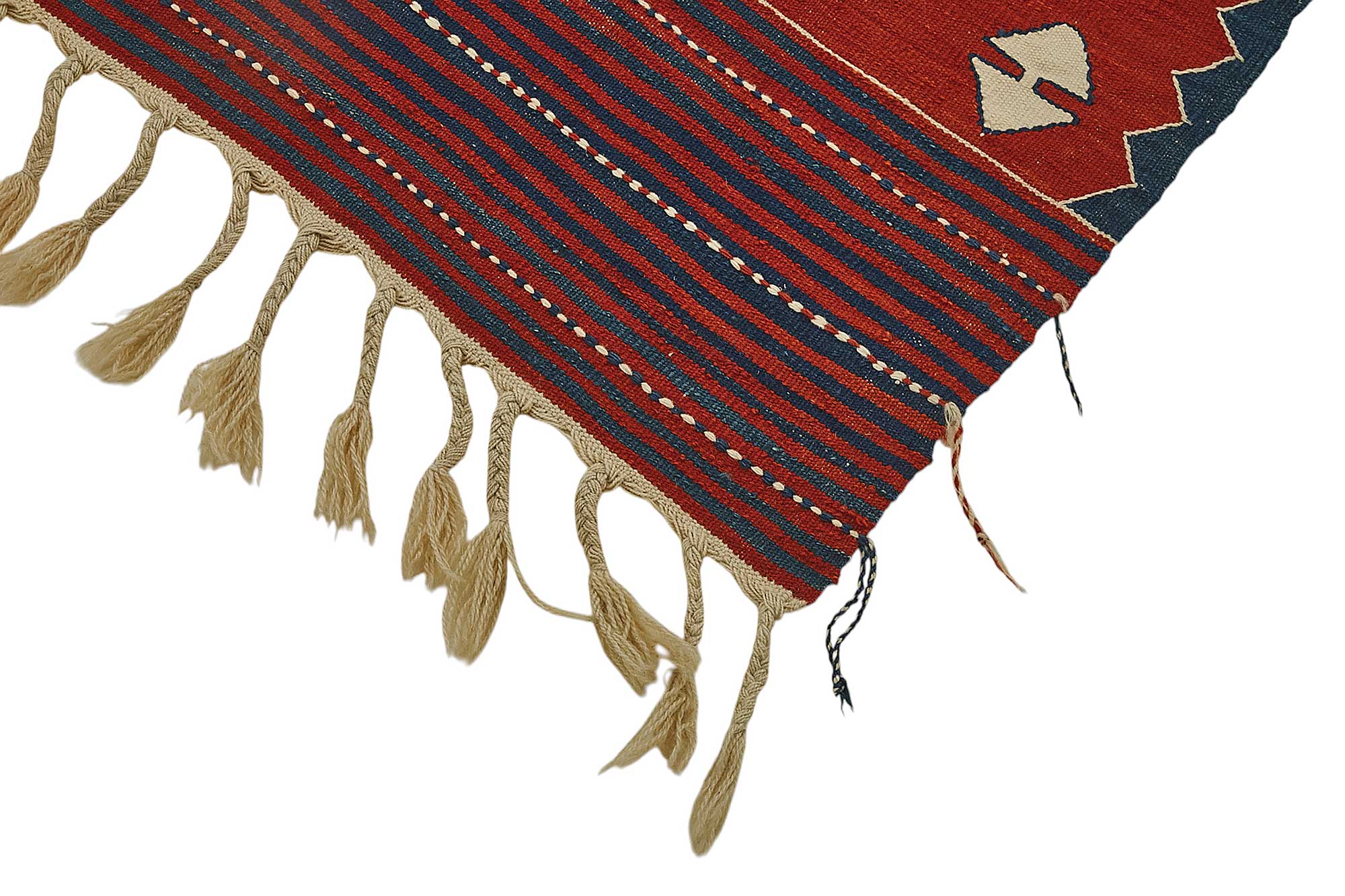 4x5 Handwoven Turkish Wool Kilim Rug - 50377