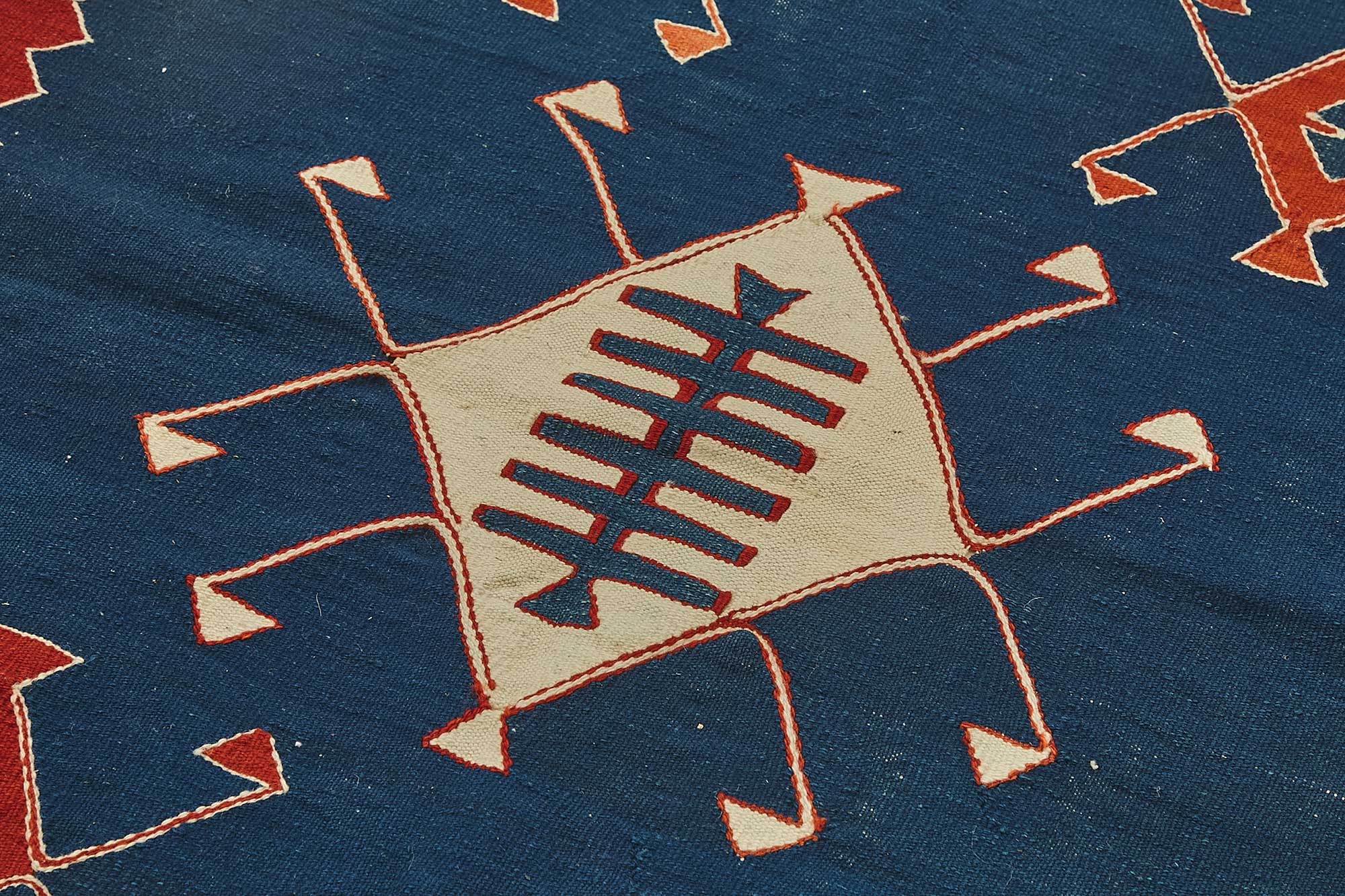4x5 Handwoven Turkish Wool Kilim Rug - 50377