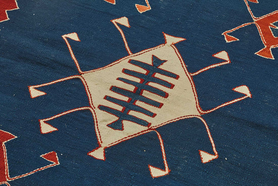 4x5 Handwoven Turkish Wool Kilim Rug - 50377