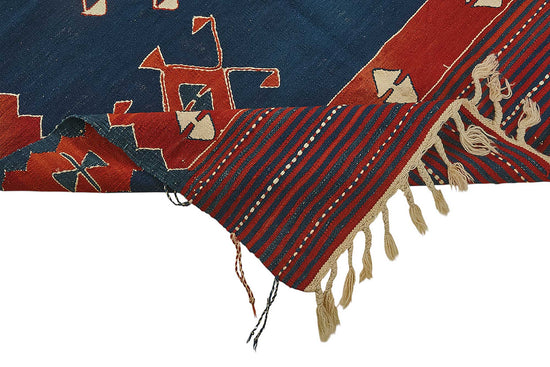 4x5 Handwoven Turkish Wool Kilim Rug - 50377