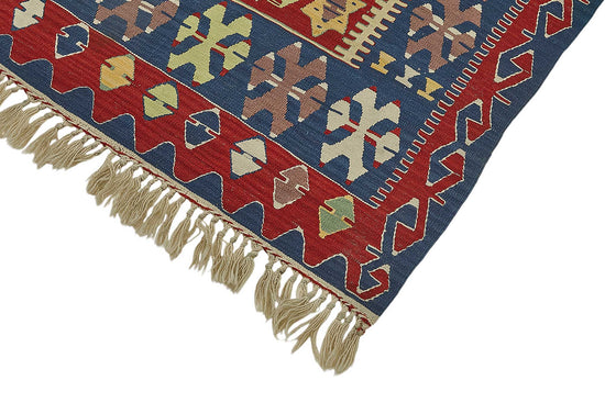 4x6 Handwoven Turkish Wool Kilim Rug - 50379