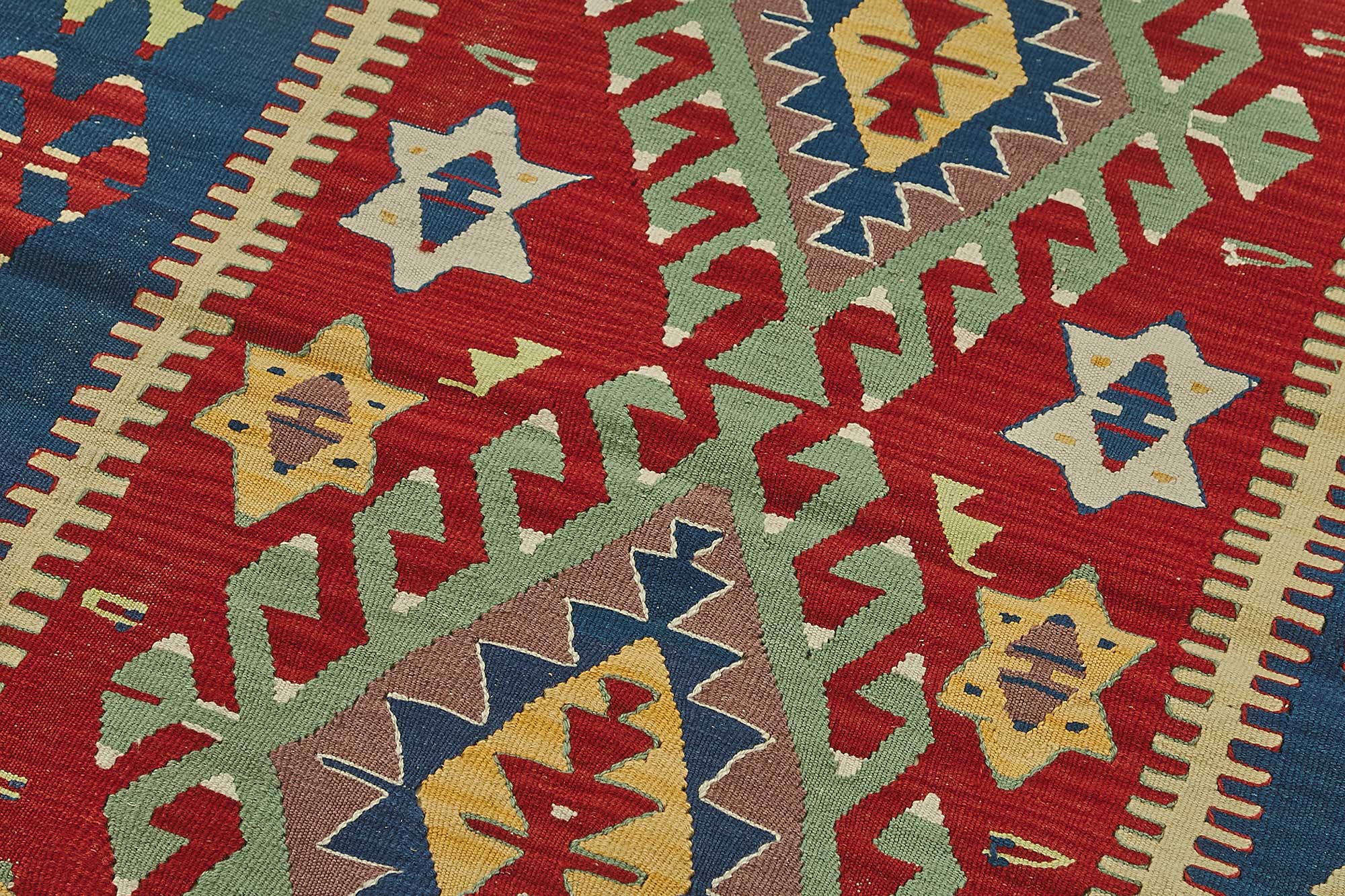 4x6 Handwoven Turkish Wool Kilim Rug - 50379
