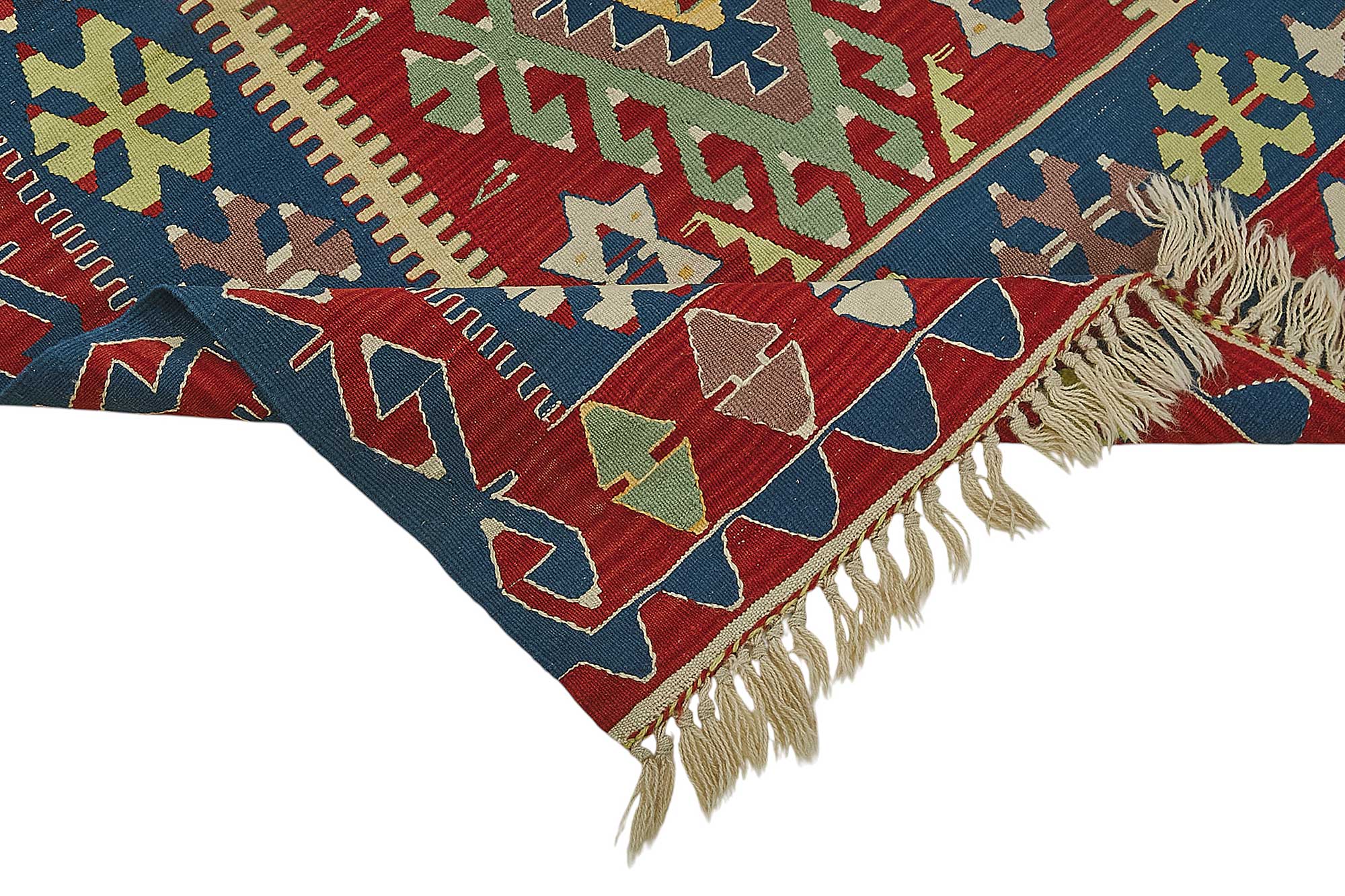 4x6 Handwoven Turkish Wool Kilim Rug - 50379
