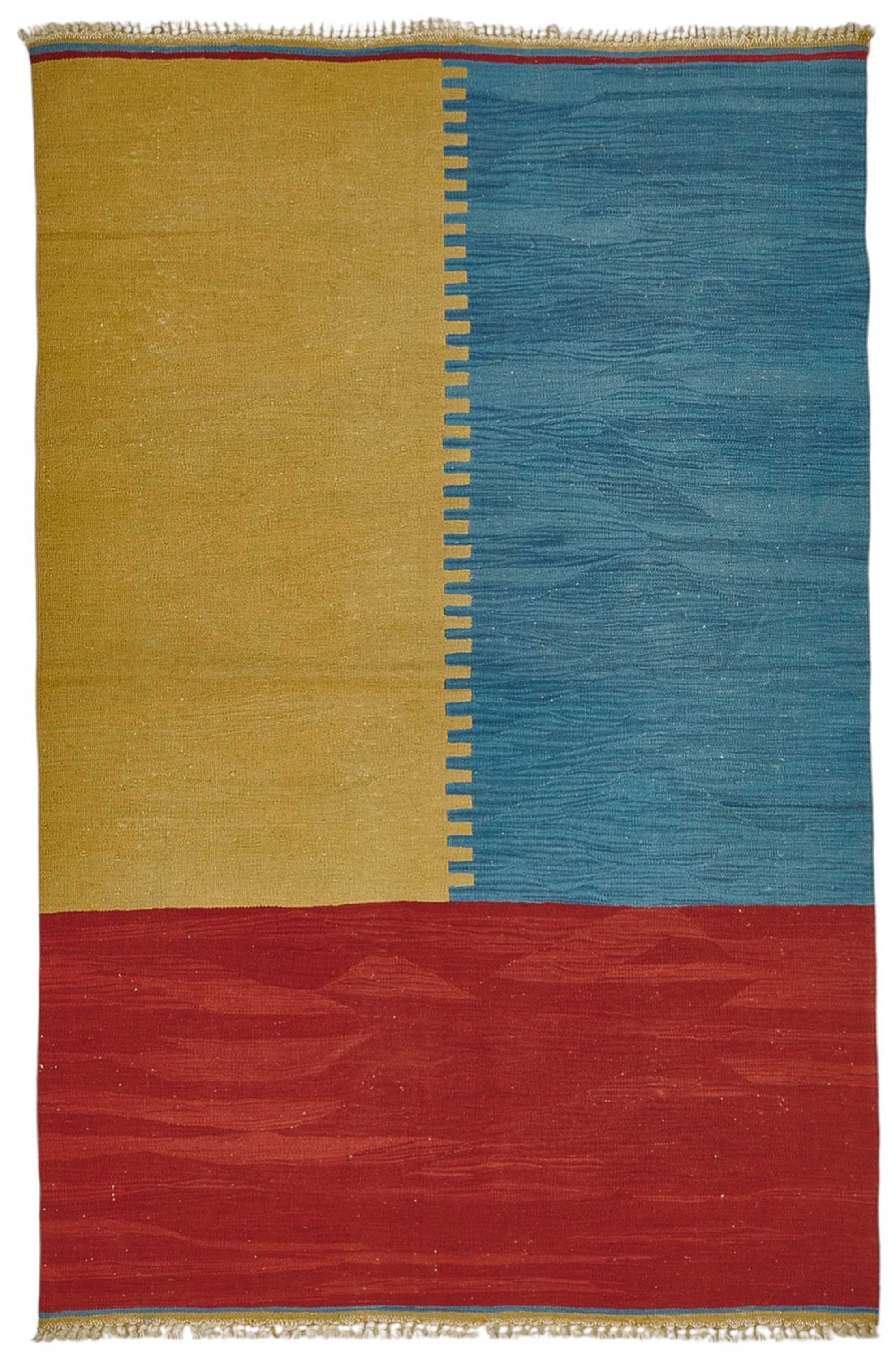 4x6 Handwoven Turkish Wool Kilim Rug - 50380