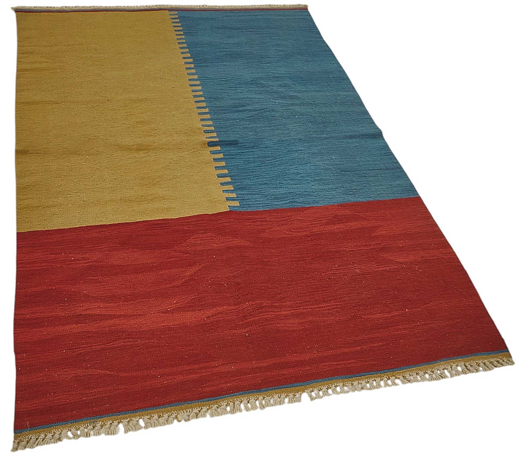 4x6 Handwoven Turkish Wool Kilim Rug - 50380