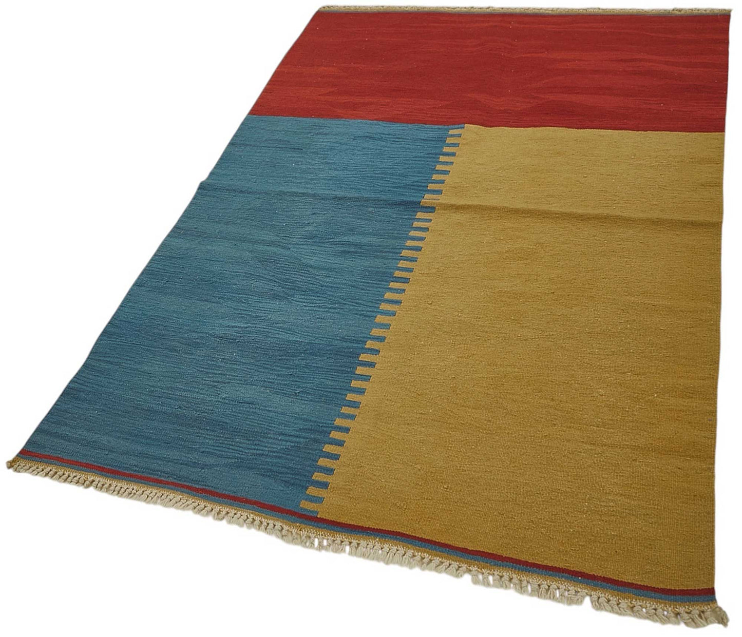 4x6 Handwoven Turkish Wool Kilim Rug - 50380