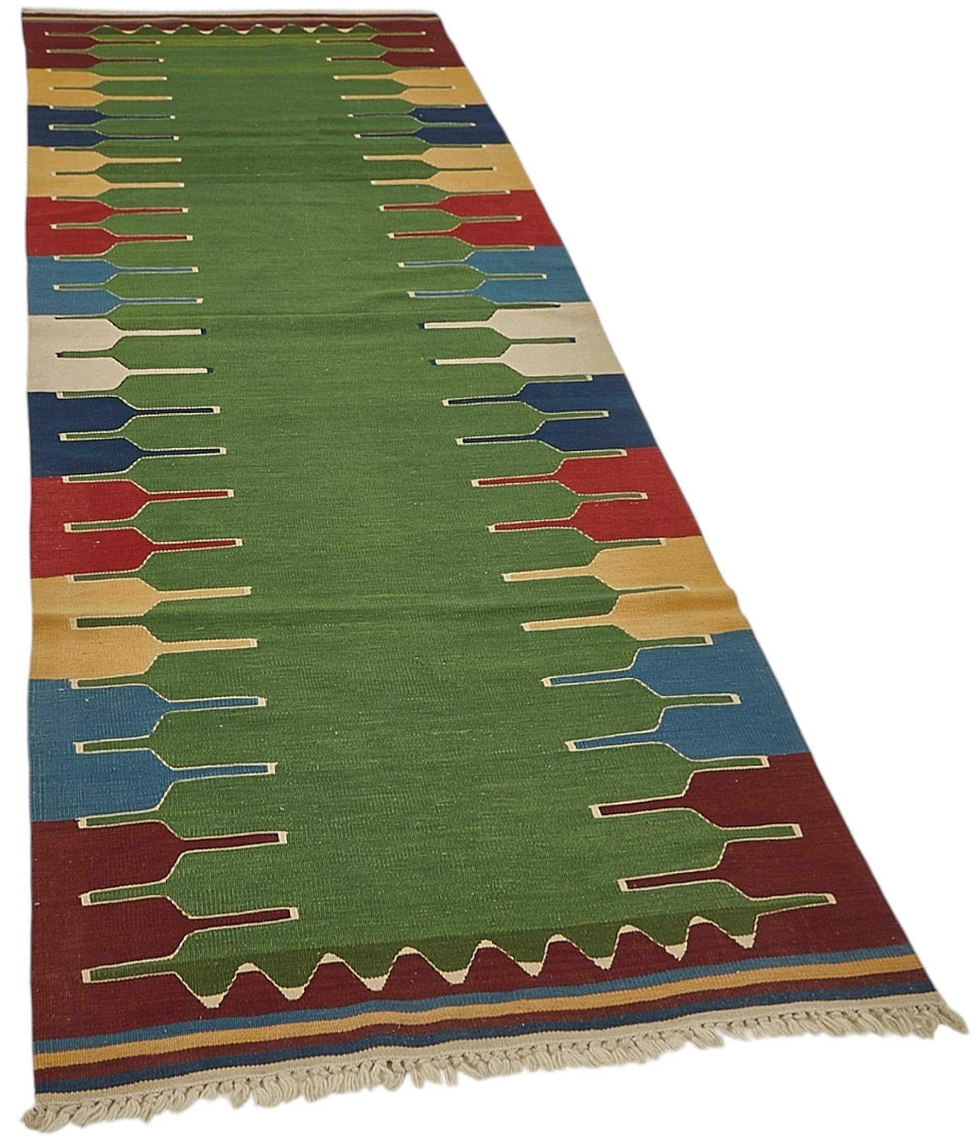 3x10 Handwoven Turkish Wool Kilim Rug - 50381