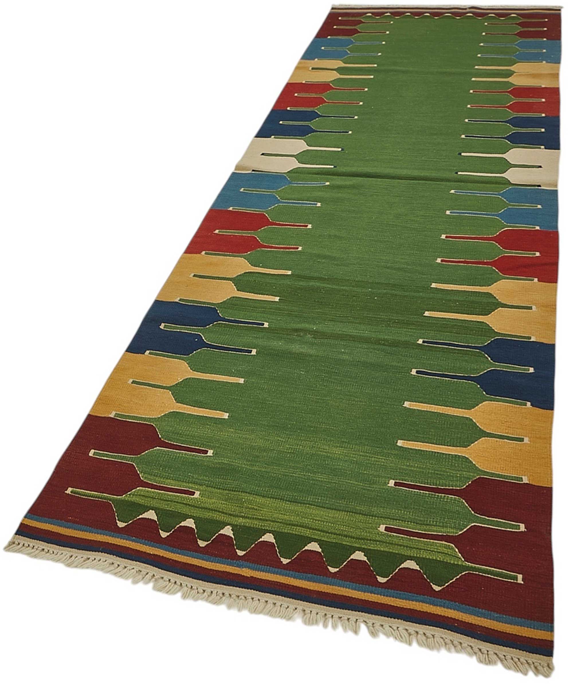 3x10 Handwoven Turkish Wool Kilim Rug - 50381