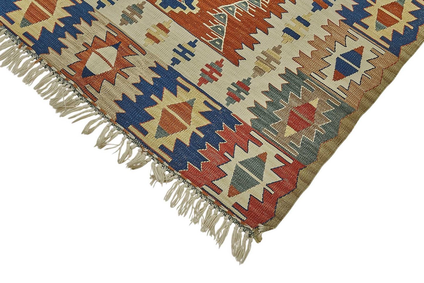 4x6 Handwoven Turkish Wool Kilim Rug - 50383