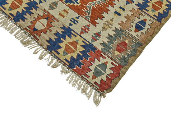 4x6 Handwoven Turkish Wool Kilim Rug - 50383