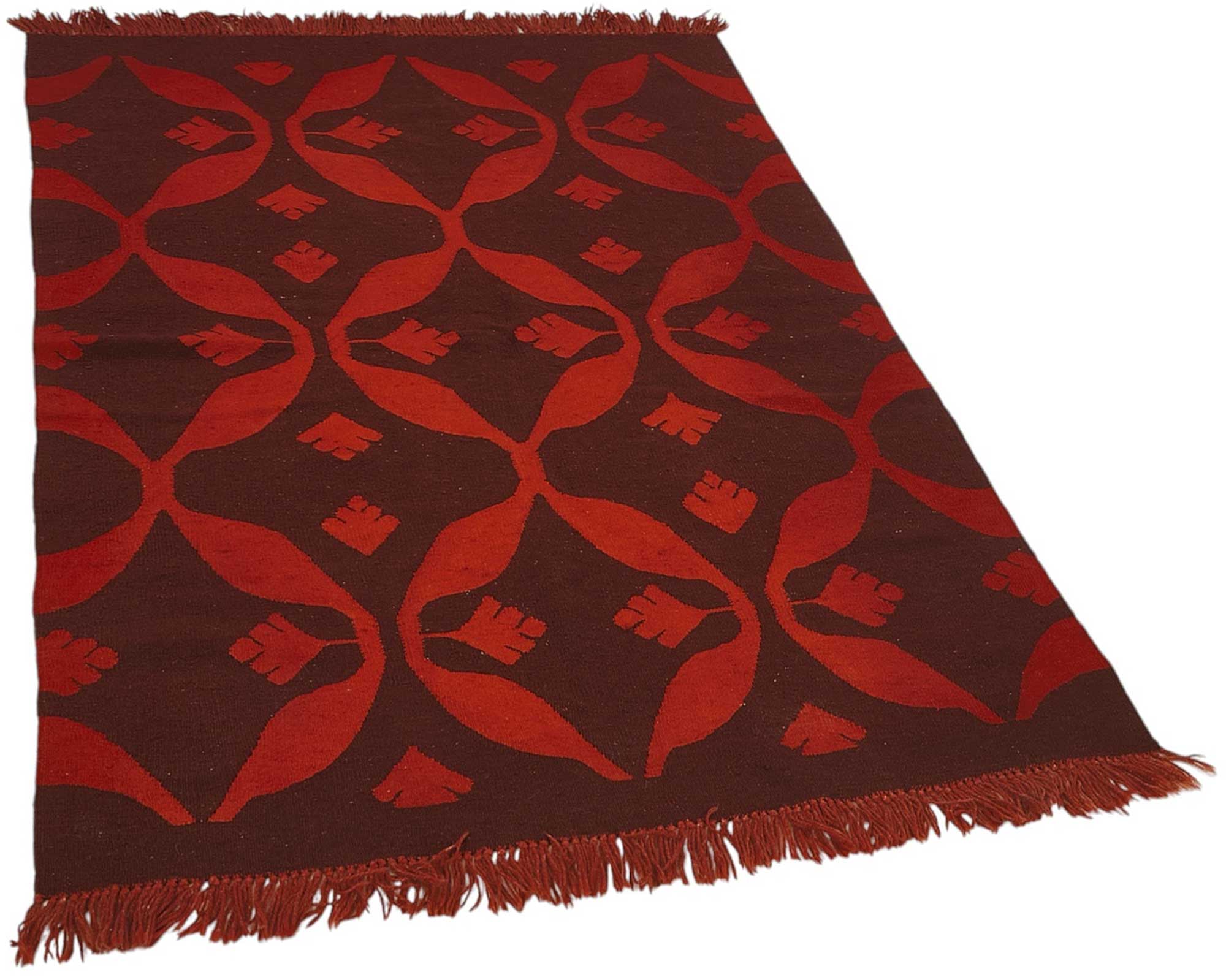 4x6 Handwoven Turkish Wool Kilim Rug - 50384