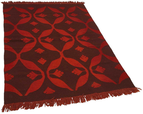 4x6 Handwoven Turkish Wool Kilim Rug - 50384