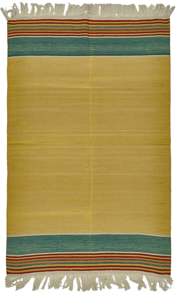 5x7 Handwoven Turkish Wool Kilim Rug - 50385