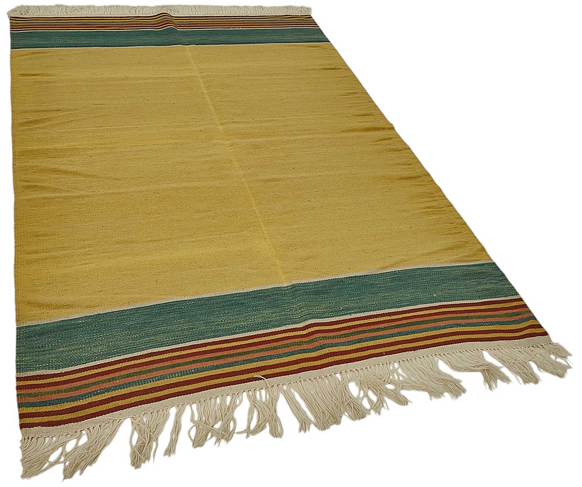 5x7 Handwoven Turkish Wool Kilim Rug - 50385