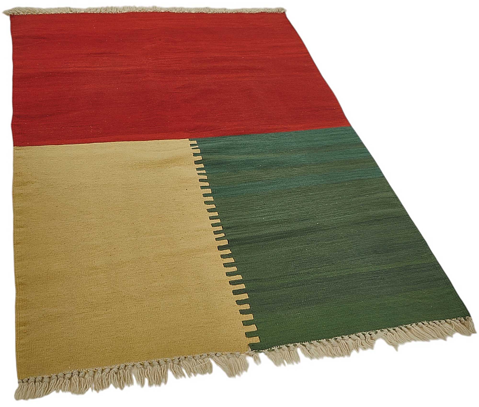 4x6 Handwoven Turkish Wool Kilim Rug - 50386