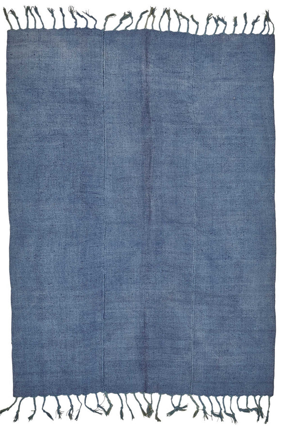 6x8 Blue Color Hemp Kilim Rug - 50402